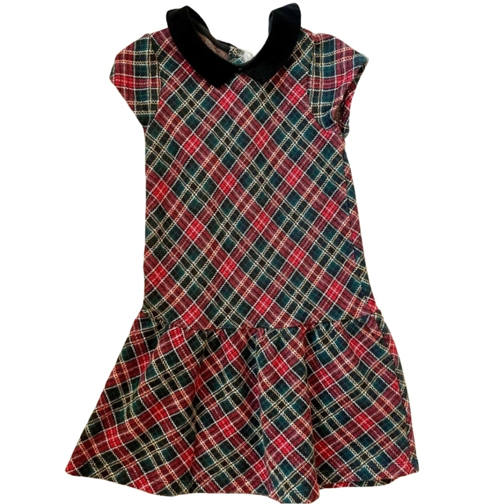 Janie and Jack Size 7 Little Girl Holiday Plaid Dress | Christmas dress